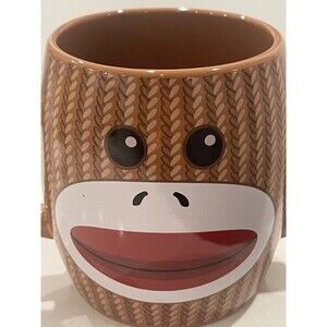Galerie Sock Monkey Double Handle Coffee Mug.